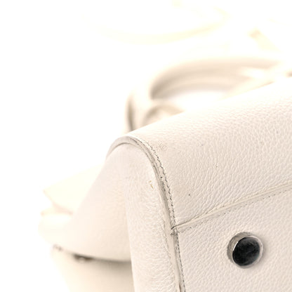 Saint Laurent Grained Calfskin Small Rive Gauche White 8 of 35
