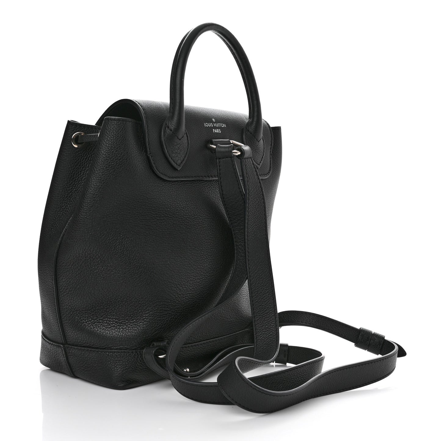 Calfskin Lockme Backpack Black