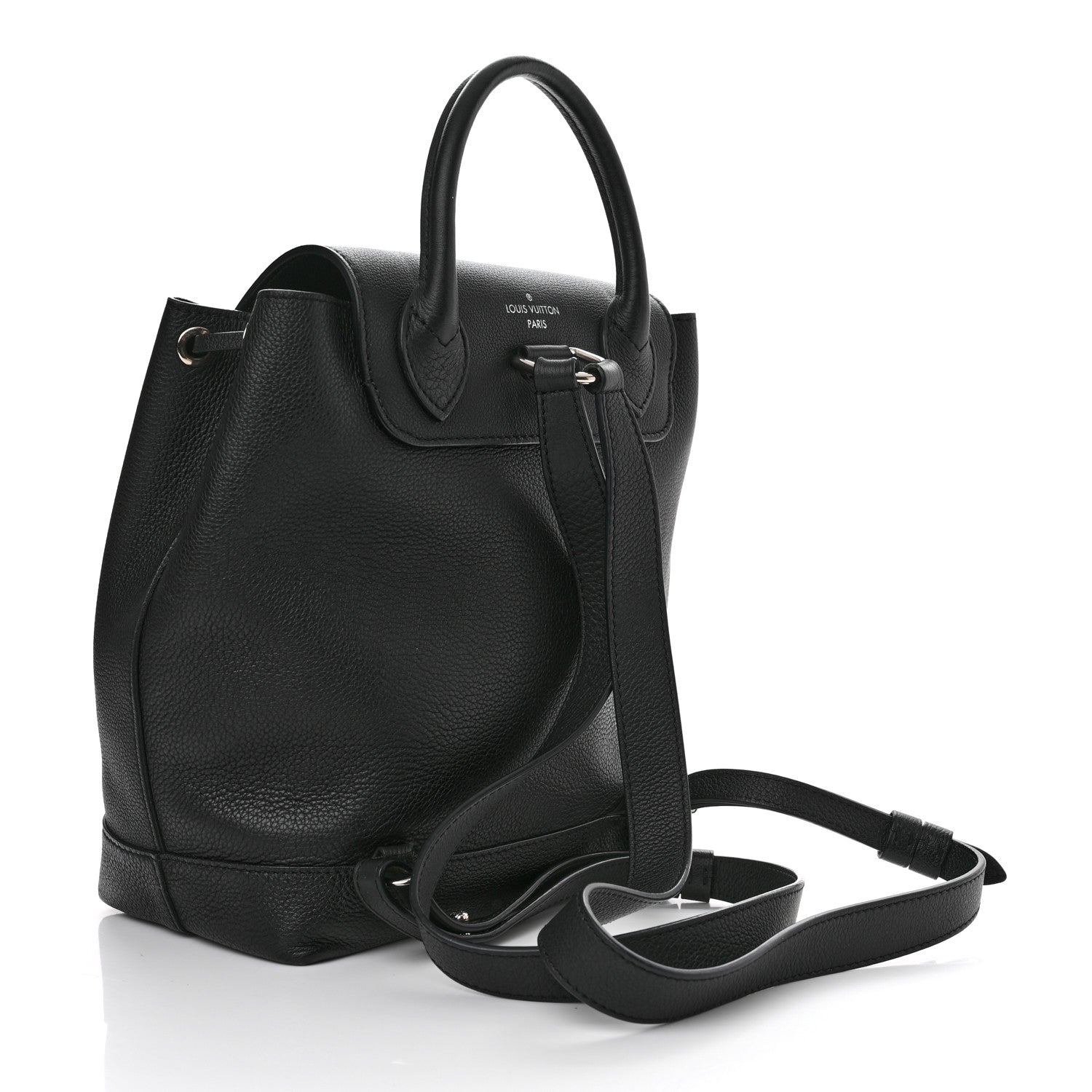 Louis Vuitton Calfskin Lockme Backpack Black 3 of 10