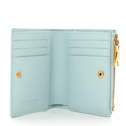 Bottega Veneta Nappa Intrecciato Bifold Zip Wallet Teal Washed 5 of 8