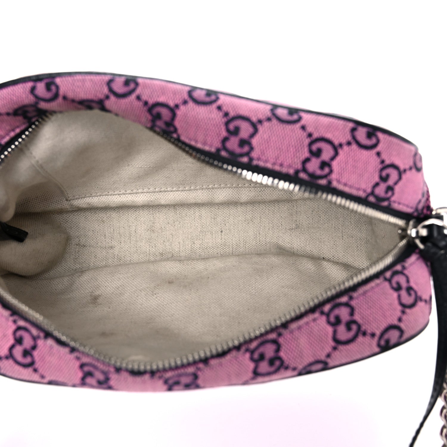 Gucci Monogram Multicolor Matelasse Diagonal Small GG Marmont Chain Shoulder Bag Pink Blue 4 of 19