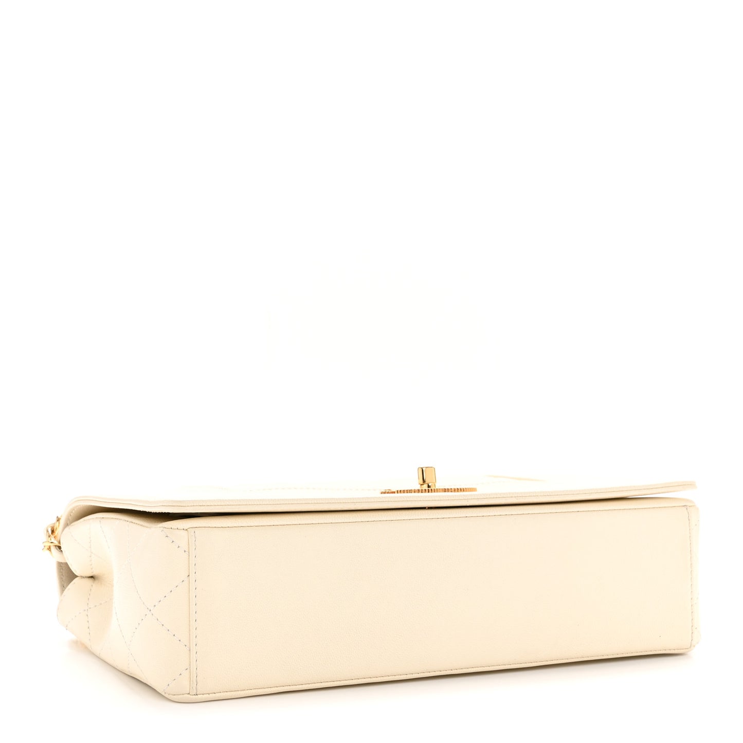 Sheepskin Quilted Medium Vintage Mademoiselle Flap White
