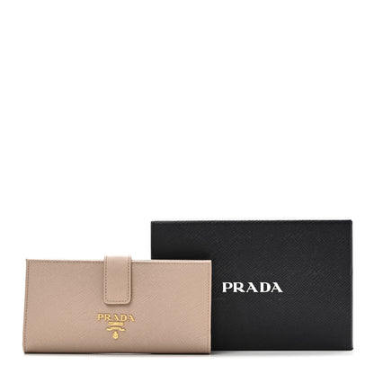 Prada Saffiano Metal Large Wallet Powder Pink 8 of 8