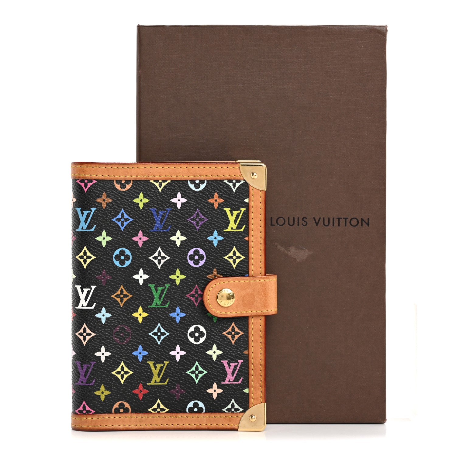 Louis Vuitton Monogram Multicolor Small Ring Agenda Cover Black 14 of 14