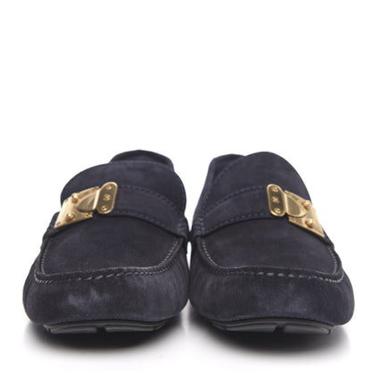 Louis Vuitton Suede Racetrack Moccasin Loafers 9.5 Marine 2 of 9