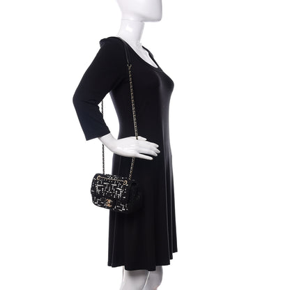 Chanel Tweed Pearl Mini Cosmos Flap Black 2 of 11