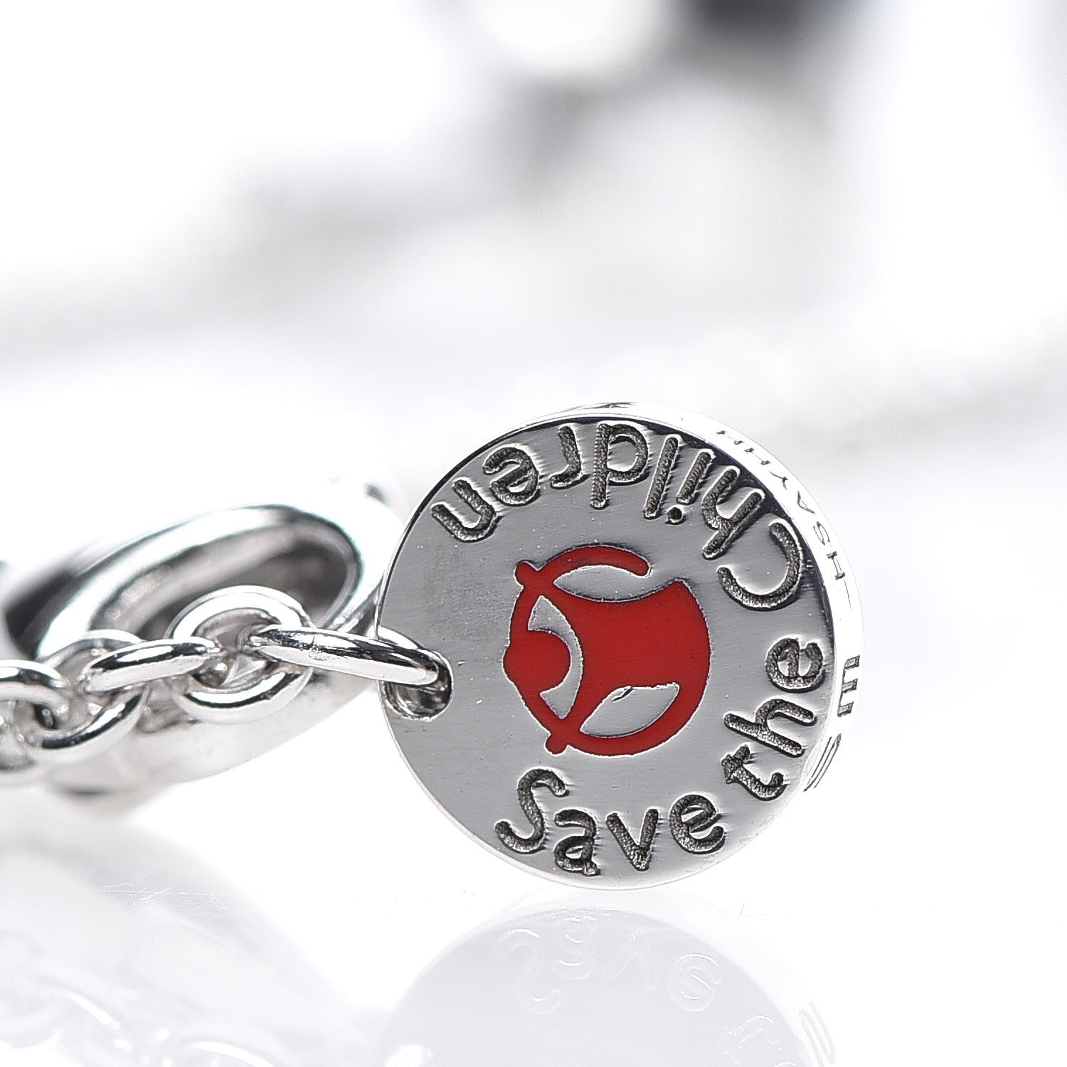 Bulgari Sterling Silver Black Ceramic Save the Children Bracelet SM 5 of 8