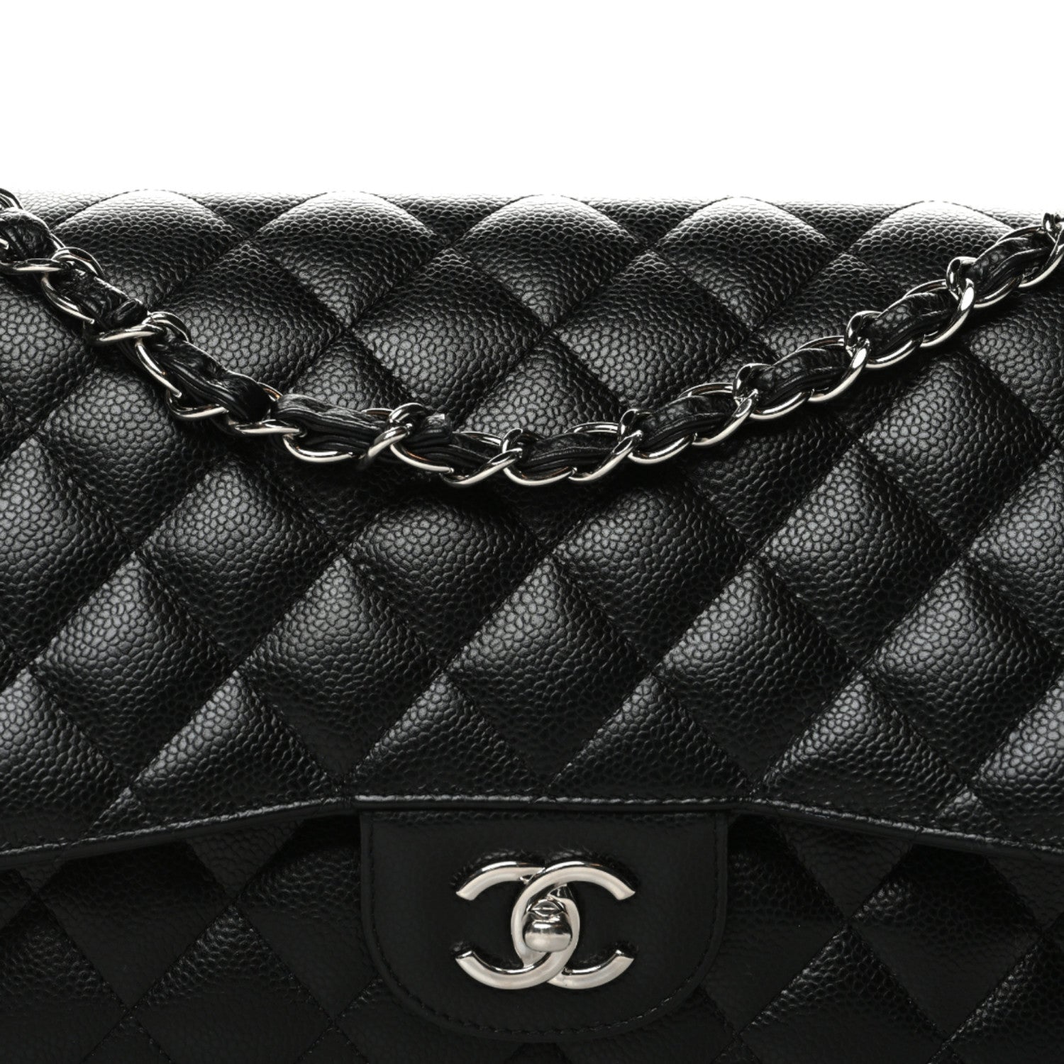 Chanel Caviar Quilted Jumbo Double Flap Black 3 of 13