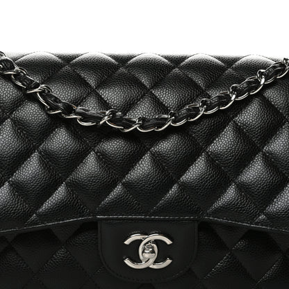 Chanel Caviar Quilted Jumbo Double Flap Black 3 of 13