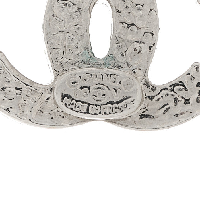 Chanel Crystal Mini CC Earrings Silver 4 of 4