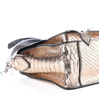 Proenza Schouler Metallic Python Calfskin Embossed Tiny PS1 Satchel Rose Gold 9 of 13