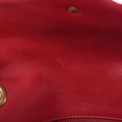 Gucci Velvet Matelasse Small GG Marmont Shoulder Bag Hibiscus Red 8 of 12