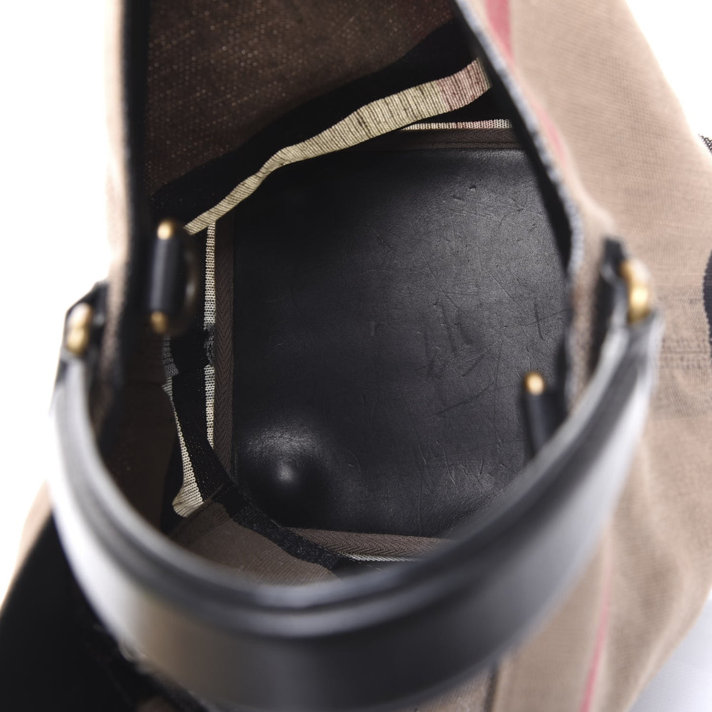 Canvas Mega Check Medium Ashby Hobo Black