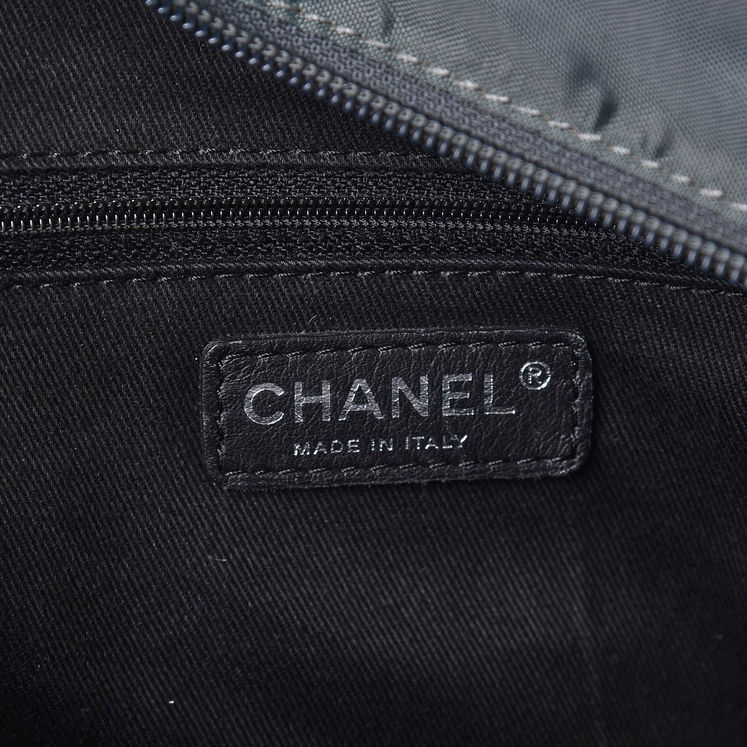 Chanel Nylon Calfskin Paris New York Tote Bag Grey 6 of 7