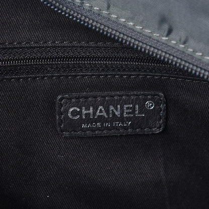 Chanel Nylon Calfskin Paris New York Tote Bag Grey 6 of 7