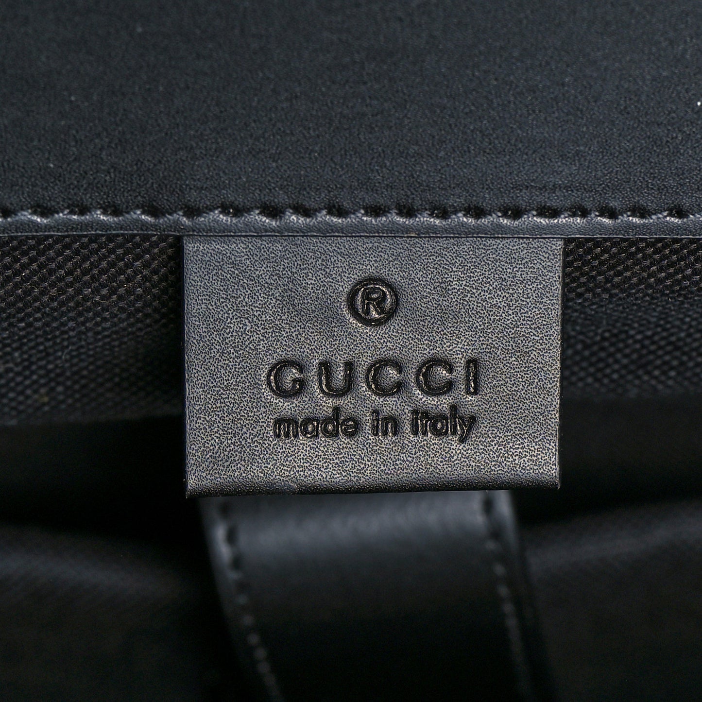 Soft GG Supreme Monogram Appia Calfskin Web Double Buckle Backpack Black