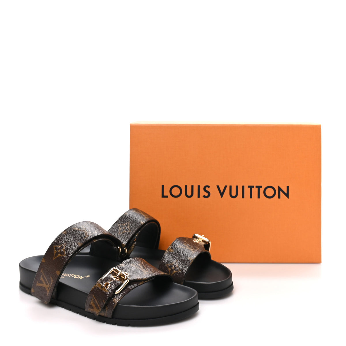 Monogram Bom Dia Mule Sandals 40 Black
