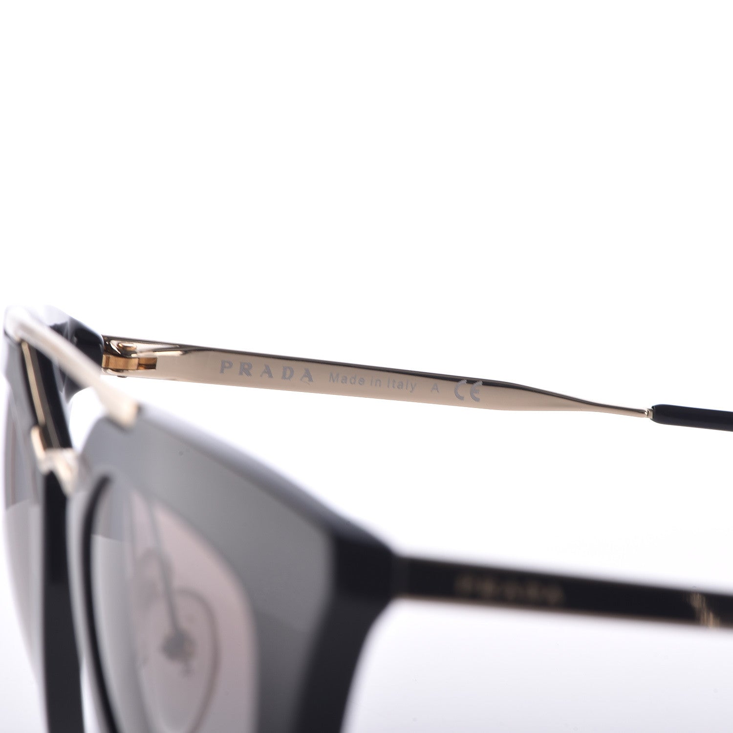 Prada Acetate Cinema Sunglasses SPR 09Q Black 5 of 6