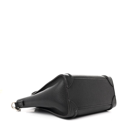 Celine Drummed Calfskin Nano Luggage Black 4 of 13