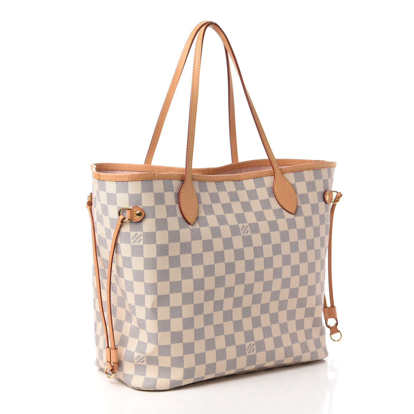 Damier Azur Neo Neverfull MM Rose Ballerine