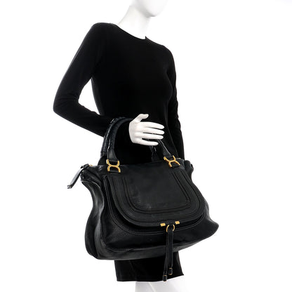 Chloe Calfskin Large Marcie Satchel Black 2 of 13