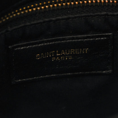 Saint Laurent Lambskin Quilted Small Loulou Puffer Monogram Chain Satchel Black 6 of 12