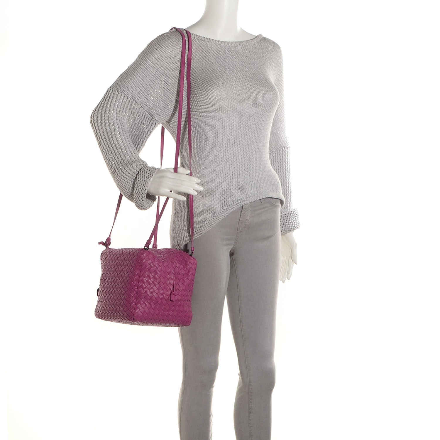 Bottega Veneta Nappa Intrecciato Cube Messenger Ametiste 2 of 8