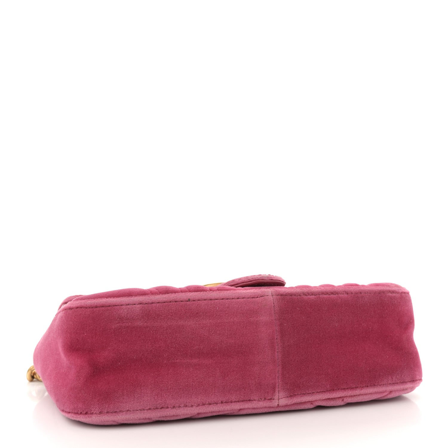 Gucci Velvet Matelasse Mini GG Marmont Shoulder Bag Light Raspberry Rose 4 of 11