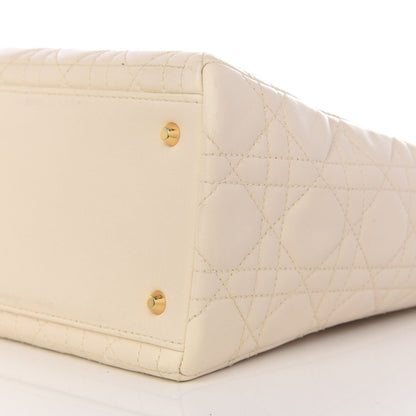 Christian Dior Lambskin Cannage Medium Lady Dior Light Beige 6 of 8