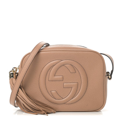 Gucci Pebbled Calfskin Small Soho Disco Bag Rose Beige 1 of 12