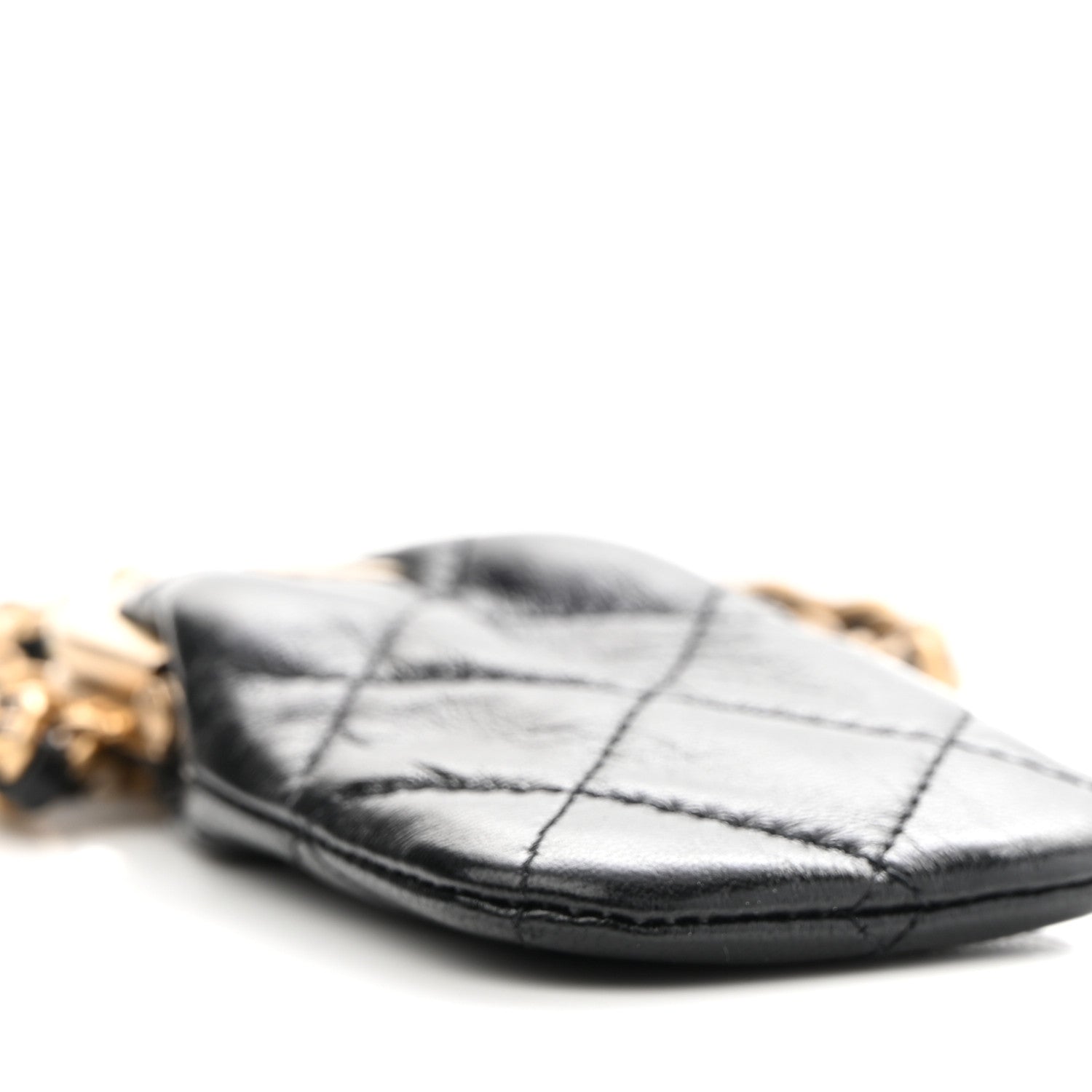 Chanel Lambskin Quilted Lipstick Case On Chain Black 7 of 9
