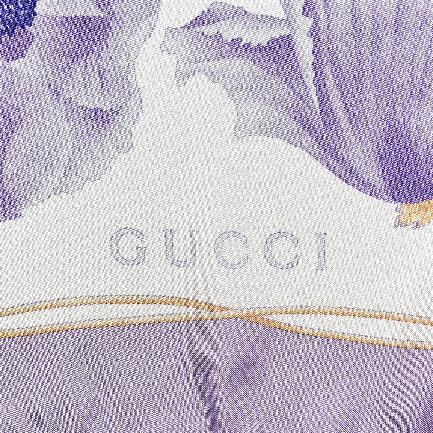 Silk Floral Square Scarf Purple