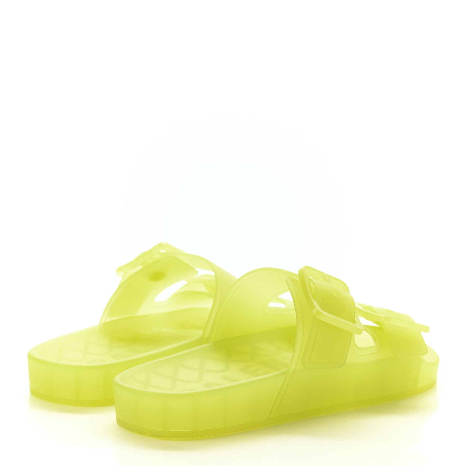 Balenciaga Technical Polyurethane Mallorca Slide Sandals 38 Fluo Yellow 4 of 6
