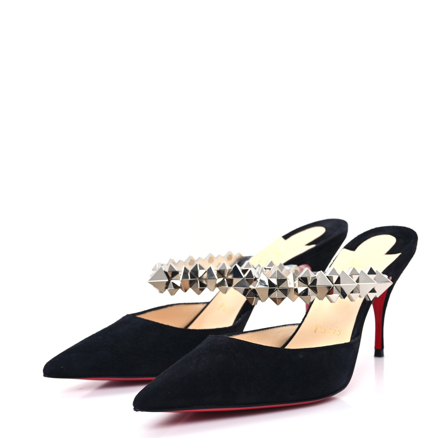 Veau Velours Specchio Planet Choc 80 Mule 38 Black