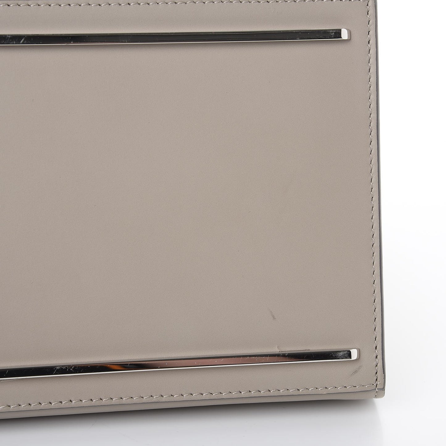 Calfskin Le Dix Zip Cartable Pearl Grey