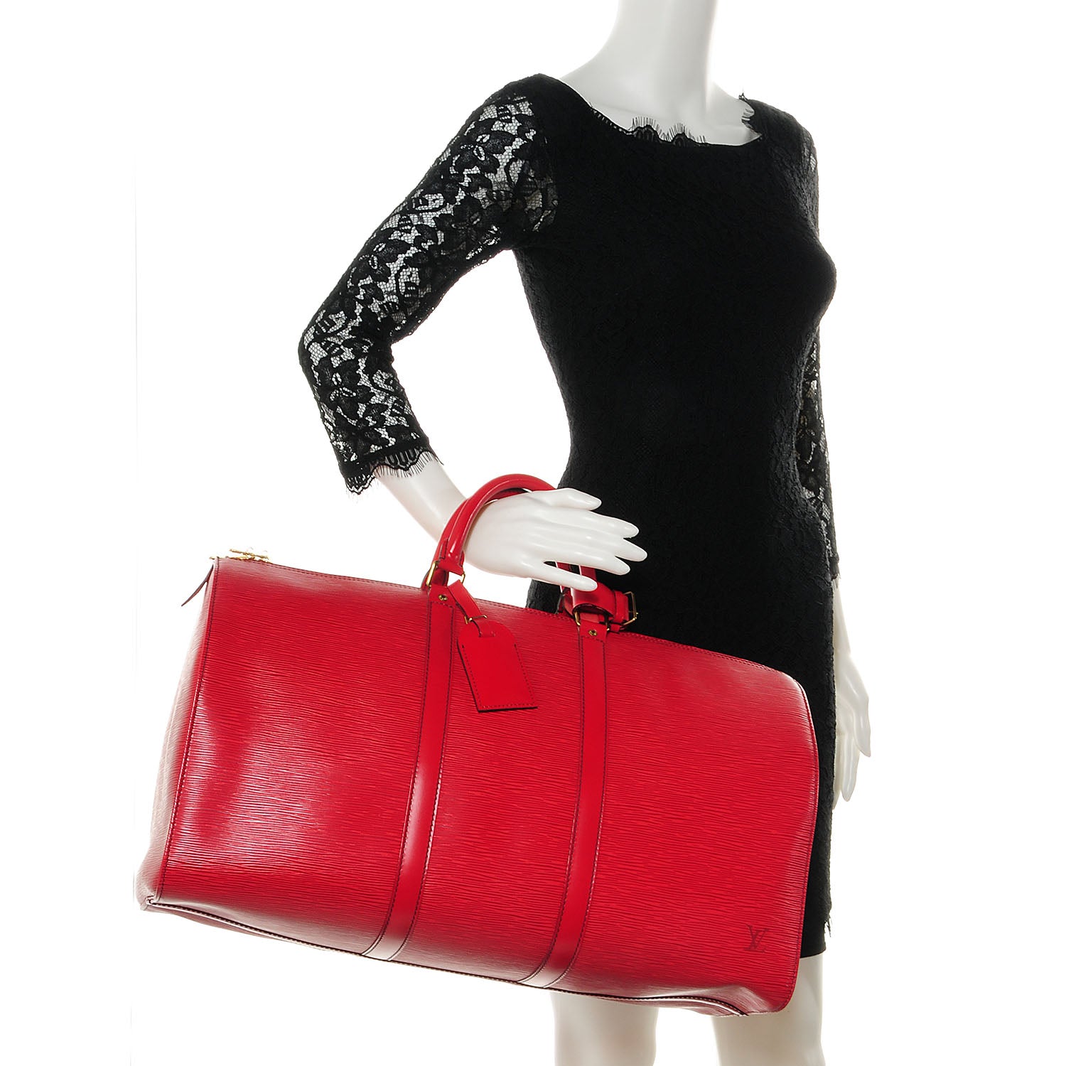 Louis Vuitton Epi Keepall 50 Rouge 2 of 7