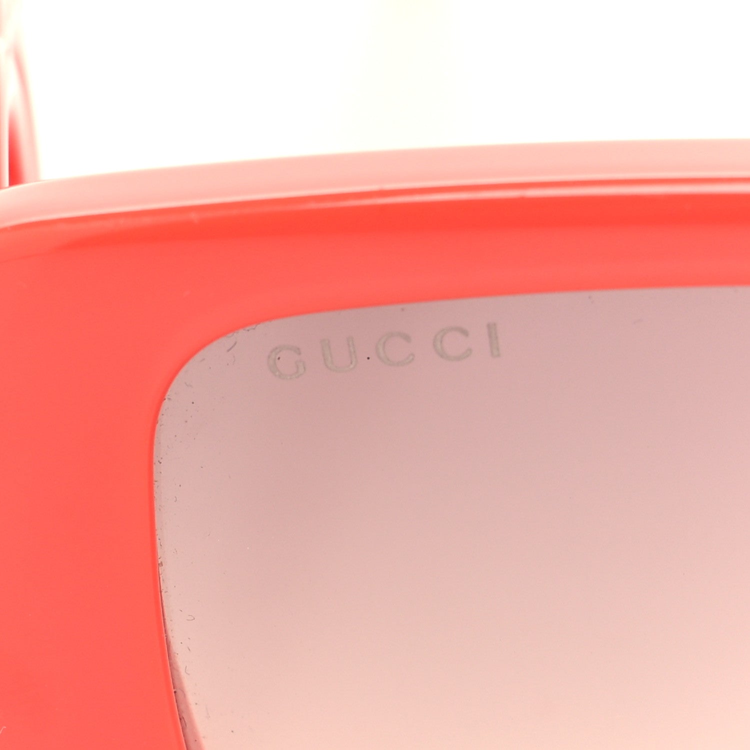Gucci Acetate Chaise Rectangler Frame Sunglasses GG1325S Salmon Pink 7 of 8