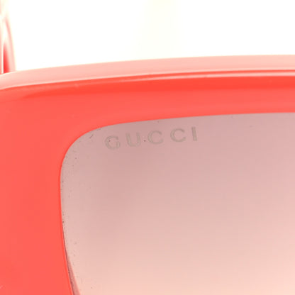 Gucci Acetate Chaise Rectangler Frame Sunglasses GG1325S Salmon Pink 7 of 8
