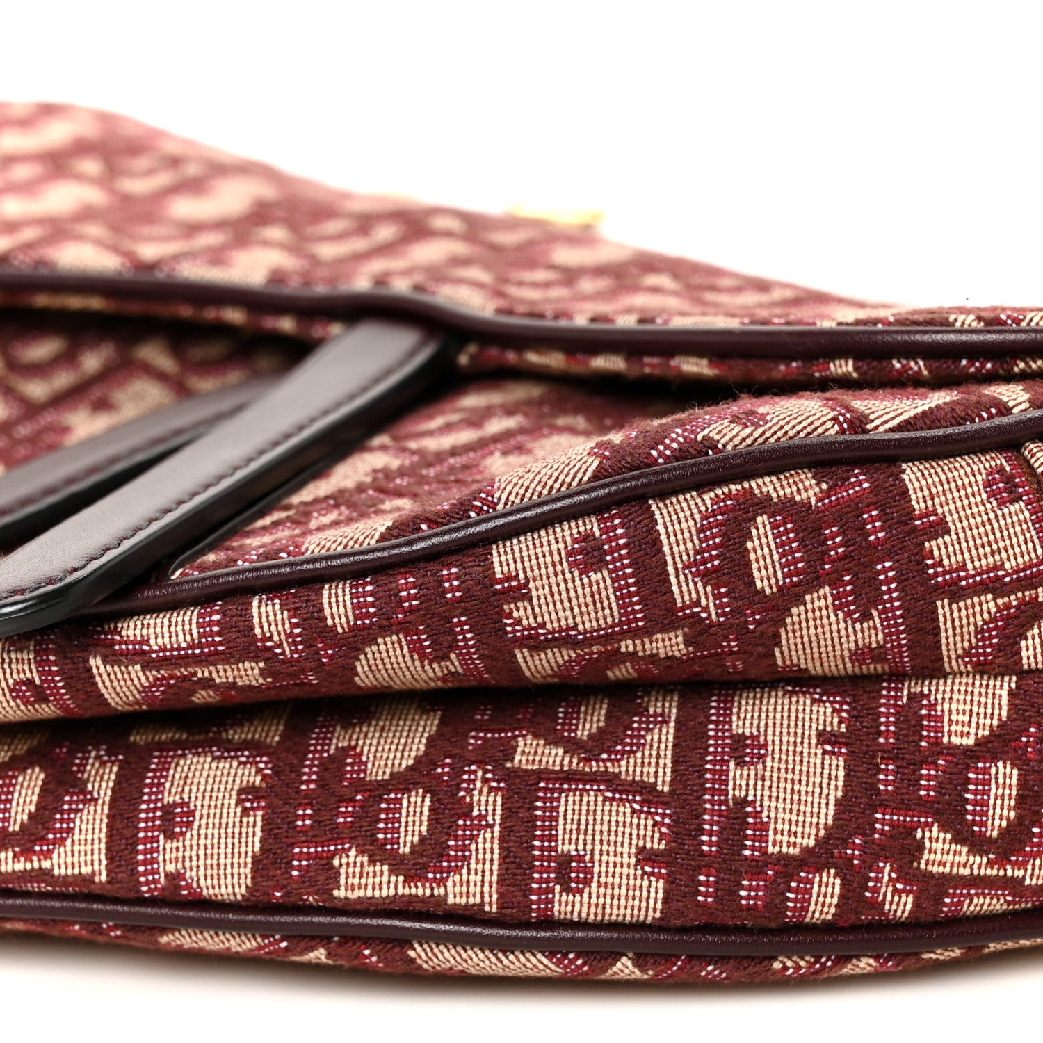 Christian Dior Oblique Saddle Bag Burgundy 10 of 10