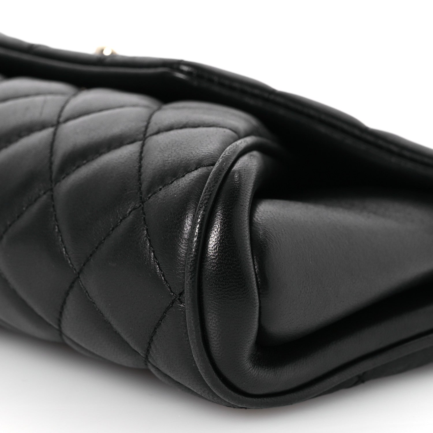 Chanel Lambskin Quilted Fold Up Again Clutch Black 11 of 15