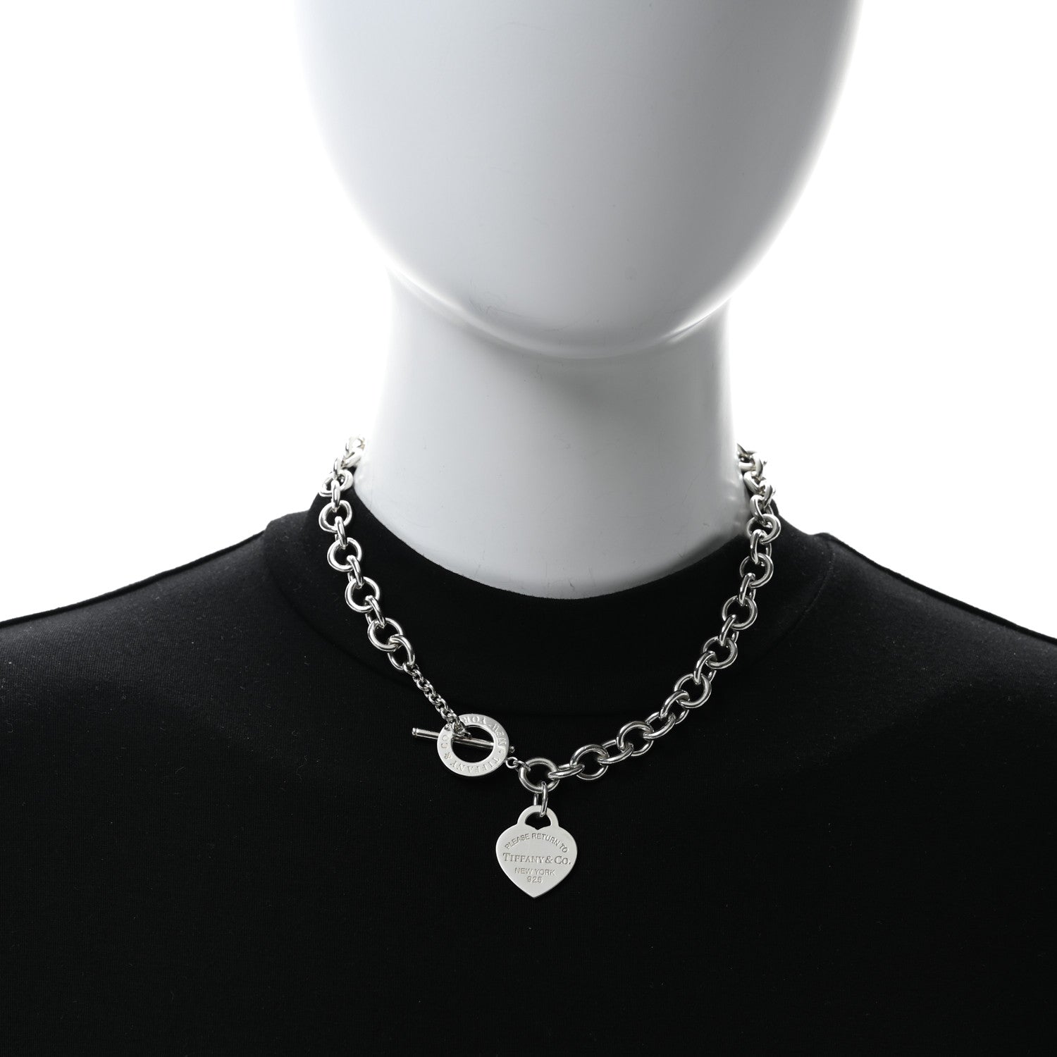 Tiffany Sterling Silver Return to Tiffany Heart Tag Toggle Necklace 2 of 4