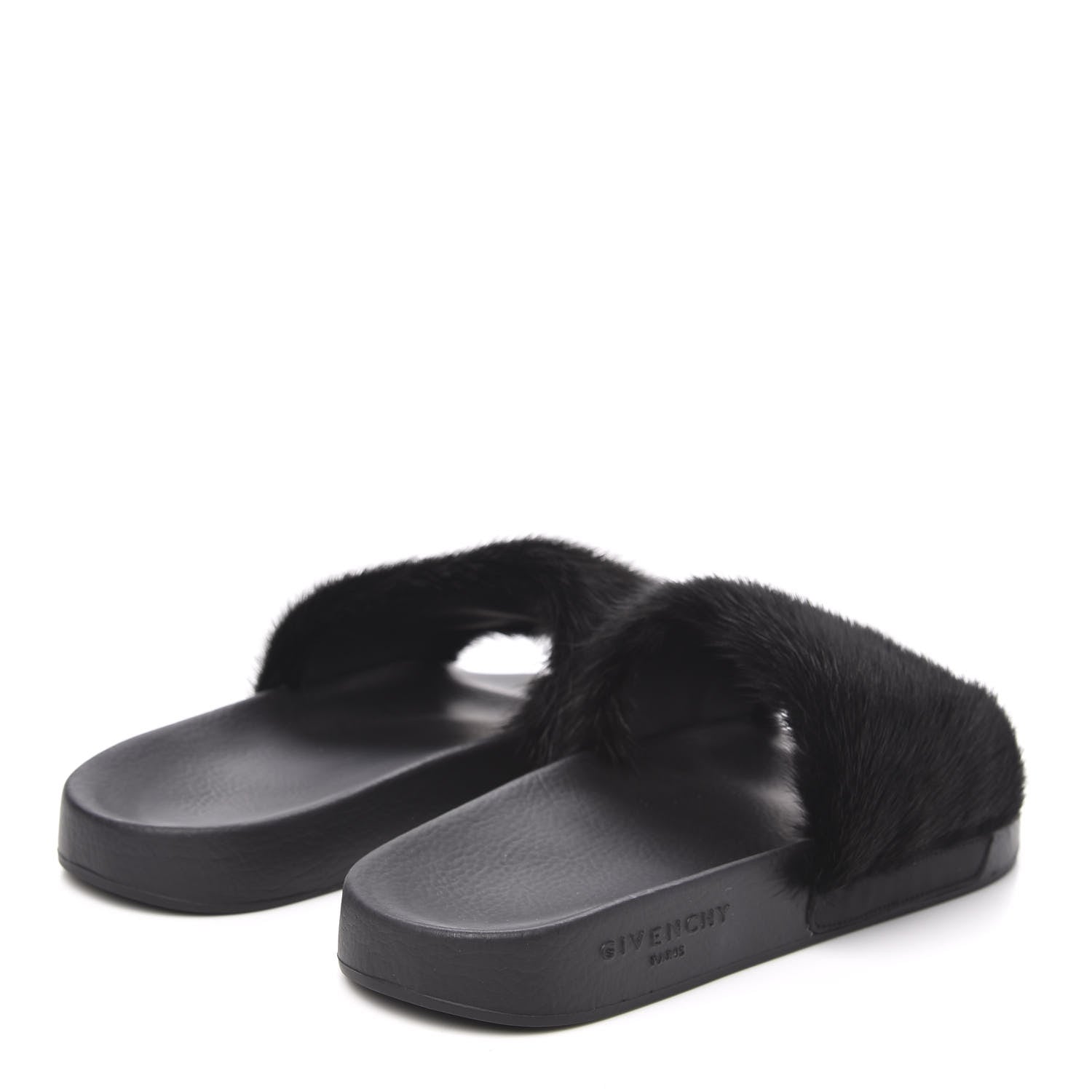 Givenchy Mink Rubber Slide Sandals 37 Black 4 of 8