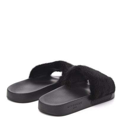 Givenchy Mink Rubber Slide Sandals 37 Black 4 of 8