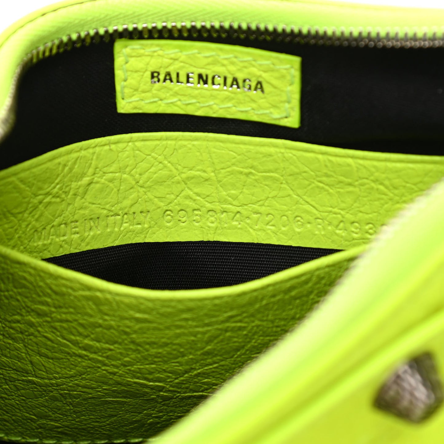 Agneau Arena Le Cagole Mini Purse With Chain Fluo Yellow