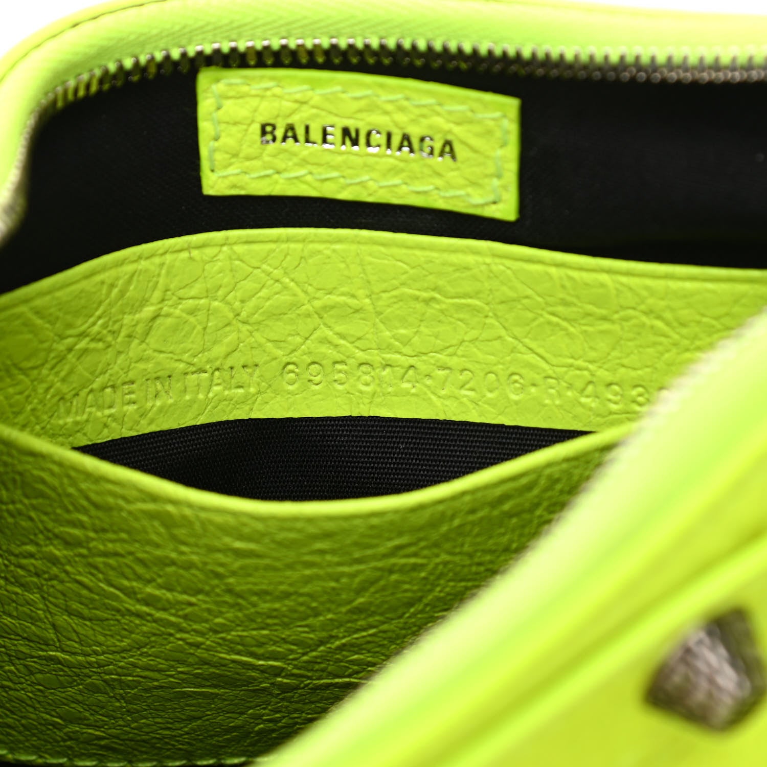 Balenciaga Agneau Arena Le Cagole Mini Purse With Chain Fluo Yellow 7 of 10