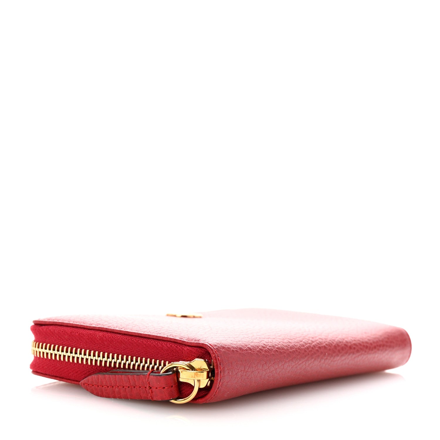 Gucci Dollar Calfskin GG Marmont Zip Around Wallet Hibiscus Red 4 of 6