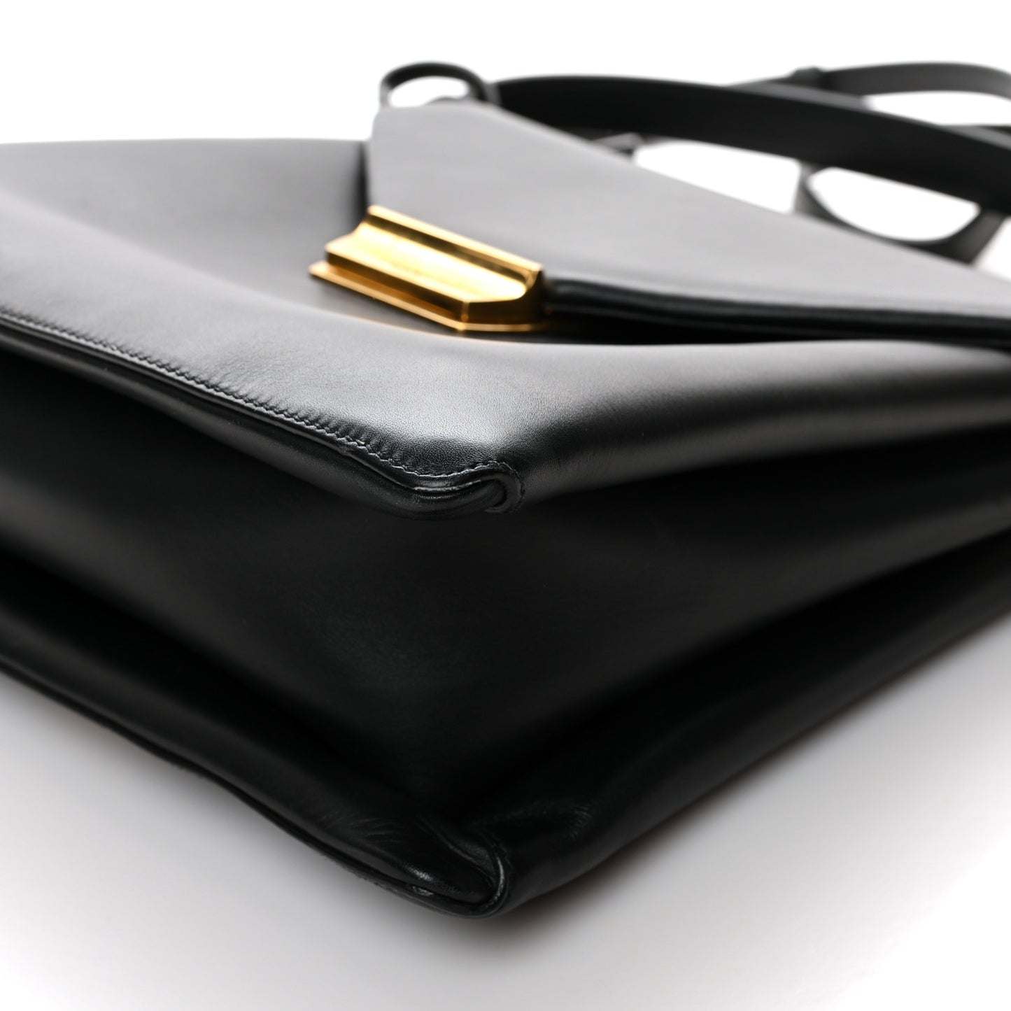 New Calfskin Ingrid Top Handle Bag Black