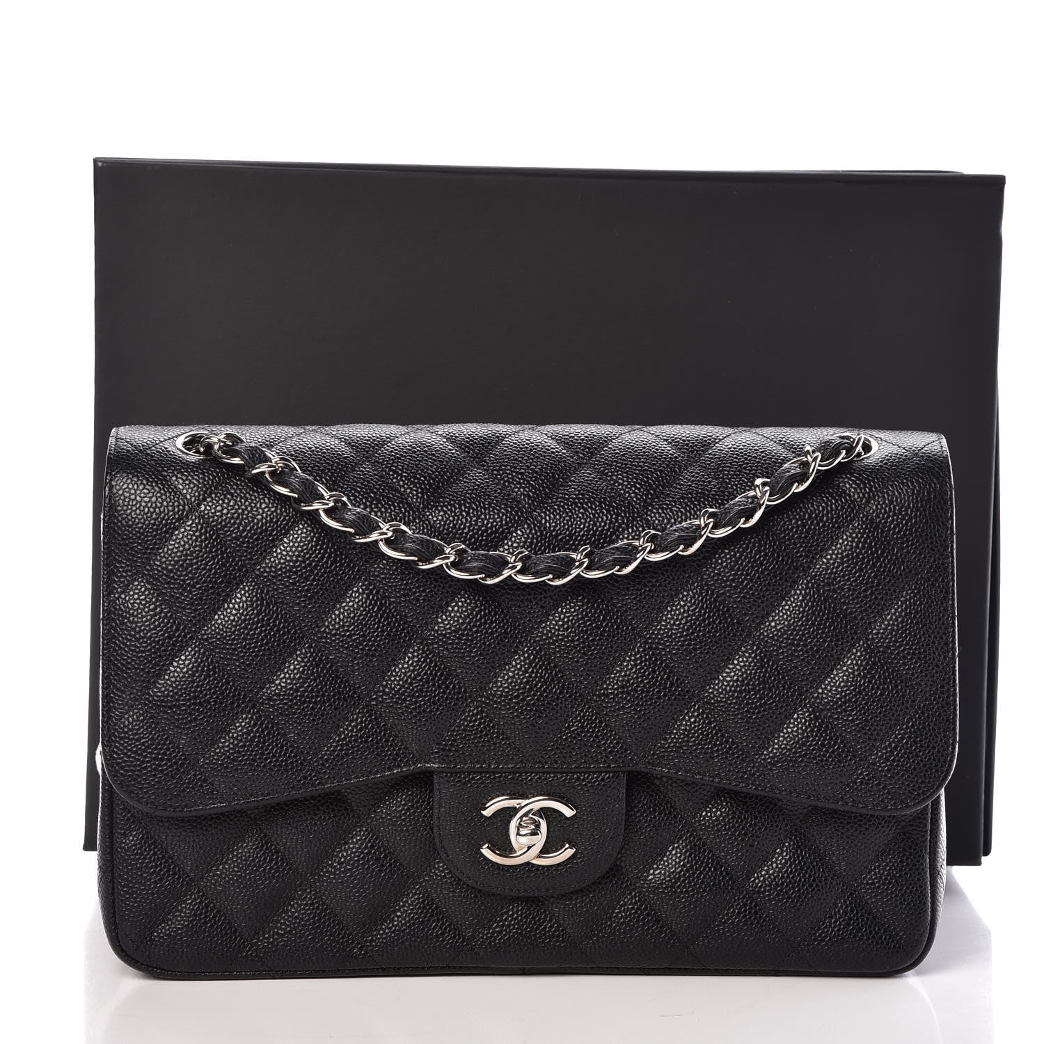 Chanel Caviar Quilted Jumbo Double Flap Black 10 of 10