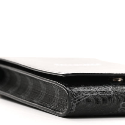 Balenciaga Coated Canvas BB Monogram Signature Phone Holder Bag Black Grey 9 of 10