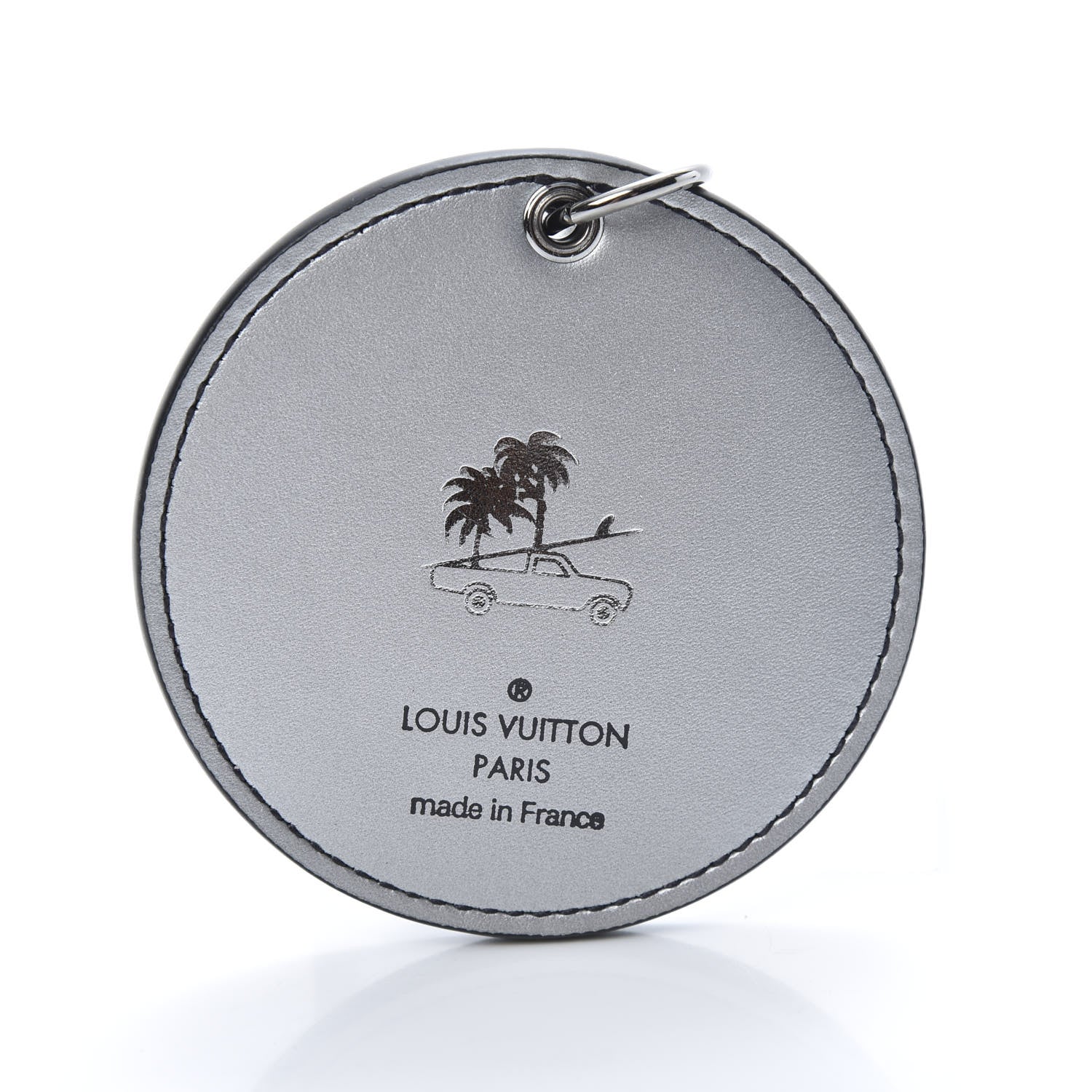 Louis Vuitton Metallic Monogram LV Bag Charm Key Holder Silver 4 of 4